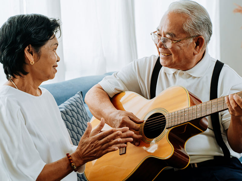 Couple singing