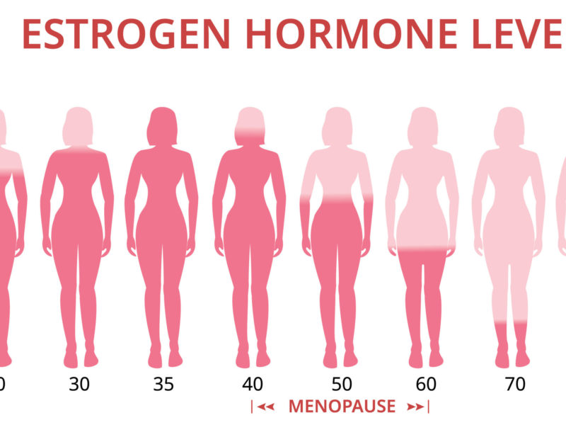 Estrogen hormone levels chart, menopause