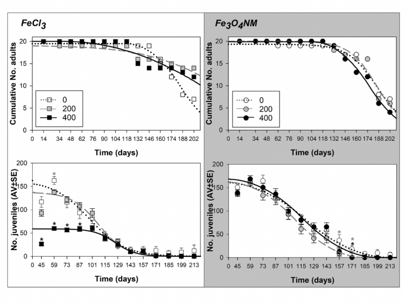 On the lifespan of Enchytraeus crypticus - impact of iron (nanomaterial and salt) on aging