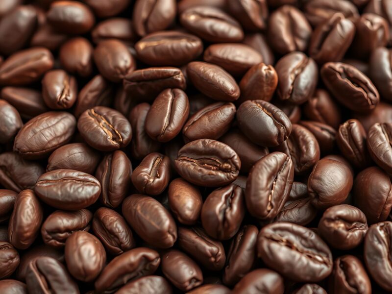 Close-up of raw cocoa beans, rich brown hues, textured surface, theobromine, chocolate making